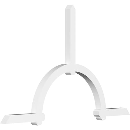 Ekena Millwork Ericson Architectural Grade PVC Gable Bracket, 96"W x 60"H x 4"D x 4"F, 15/12 Pitch GBP096X60X0404ERI00